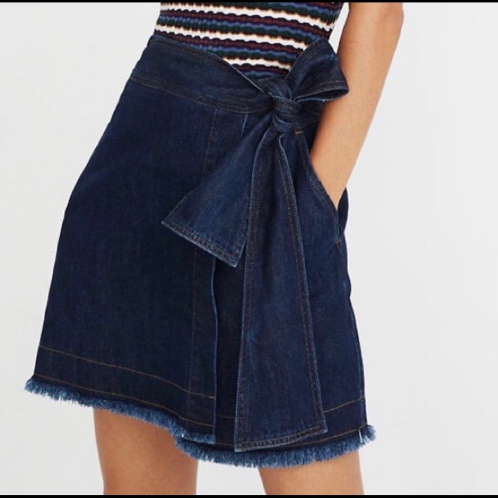 Madewell x Karen Walker denim wrap skirt